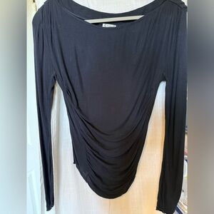 Free People Running Late Long Sleeve Cowl Slinky Tee